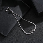 Pulsera Símbolo Infinito Plata