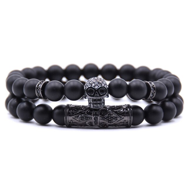 Pulsera Cabeza de Muerto Mujer negro