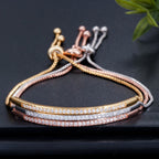 Pulsera de circonio para mujer tipo cadena