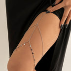 Cadena de muslo con estrellas Oro y Plata plata