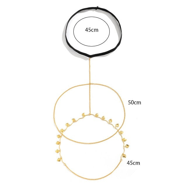 Cadena de muslo Oro y Plata para mujer