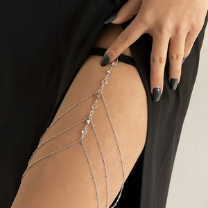 Cadena de muslo Oro y Plata para mujer plata