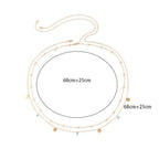 Cadena de vientre con perlas para mujer