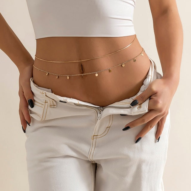 Cadena de vientre para mujer Oro y Plata