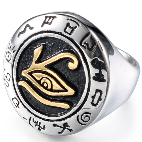 Anillo egipcio de oro plata