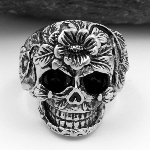 Anillo de sello para hombre Cabeza de Calavera