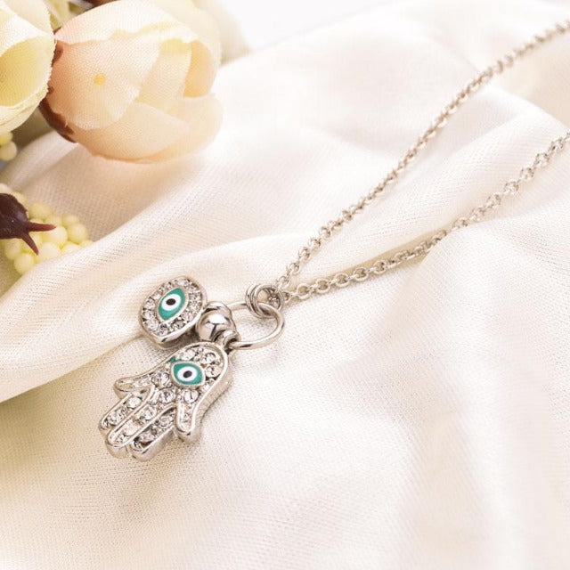 Collar Árabe Mano de Fátima plata