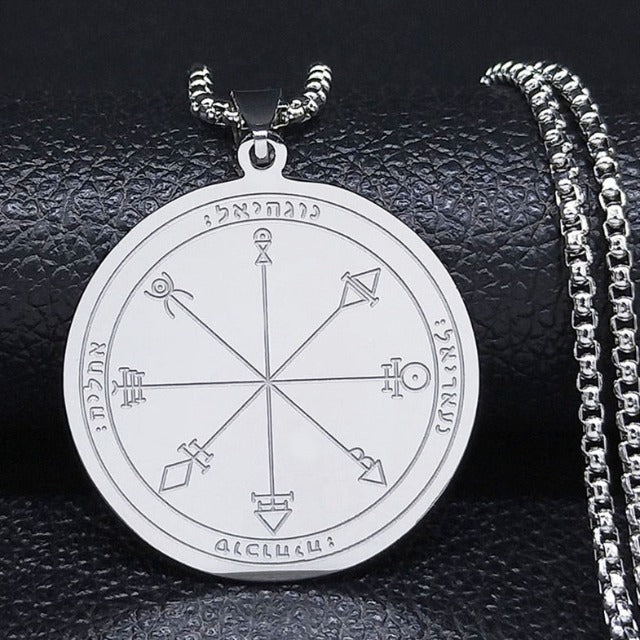 Collar con Talismán de Protección Plata & Oro plata