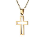 Collar Cristiano Colgante Cruz de Jesús Hombre Mujer oro