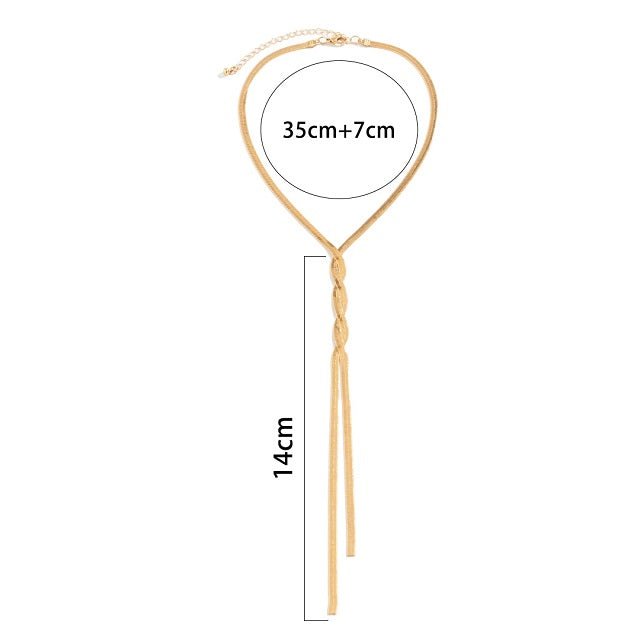 Collar de Escote Oro & Plata para Mujer