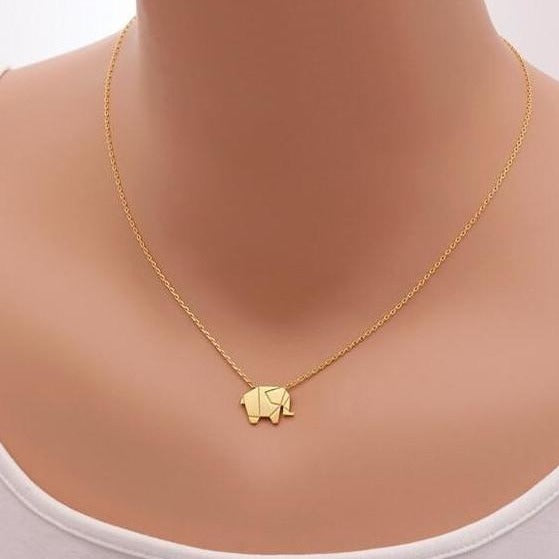 Collar Elefante Origami o
