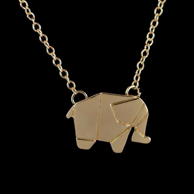 Collar Elefante Origami o