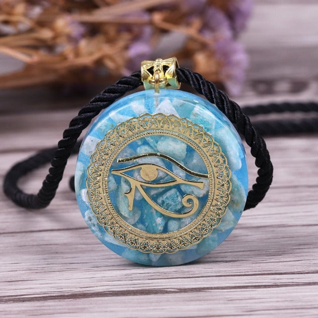 Collar de Orgonita Ojo Oudjat Egipto