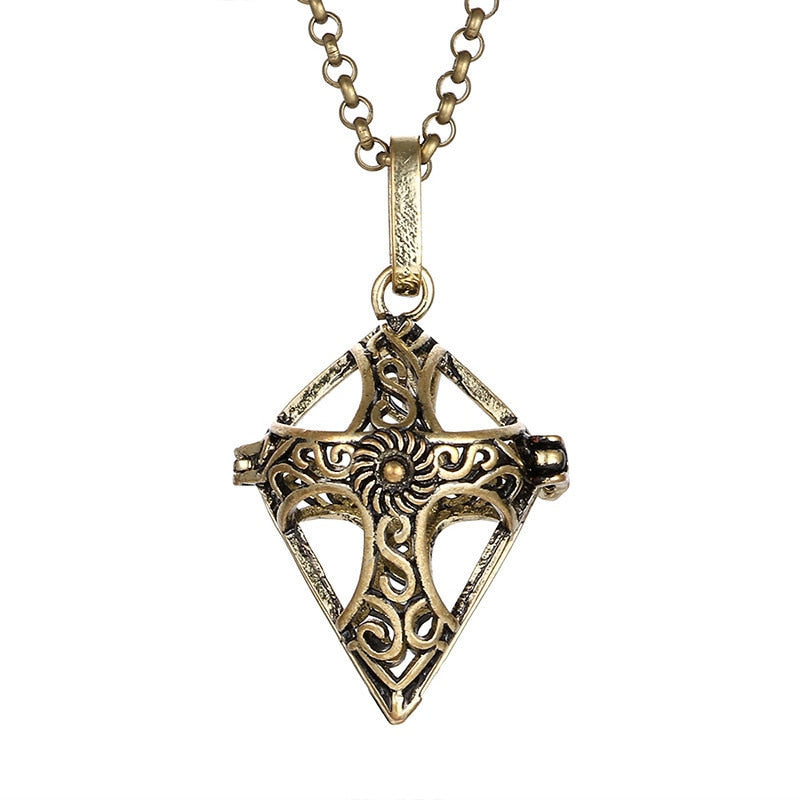 Collar Mujer Embarazada Bola de Embarazo con Colgante Hueco 