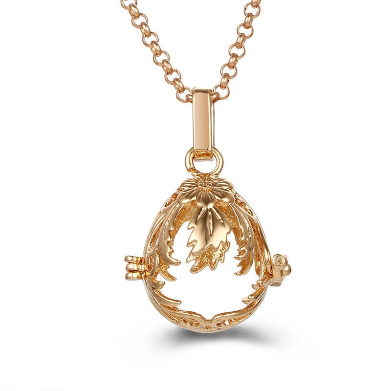 Collar Mujer Embarazada Bola de Embarazo con Colgante Hueco 