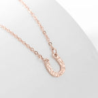 Collar Herradura Colgante Amuleto de la Suerte Herradura oro rosa