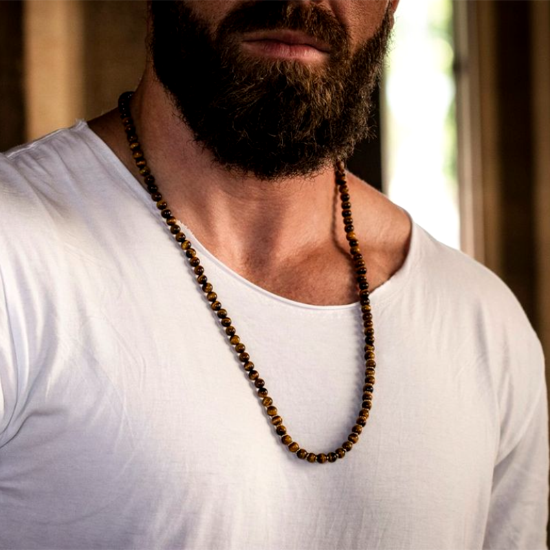 Collar Ojo de Tigre Hombre