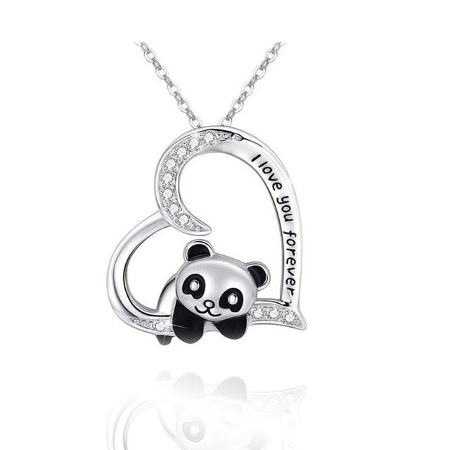 Collar Panda plata A