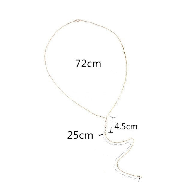 Collar con Colgante para la Espalda para Mujer