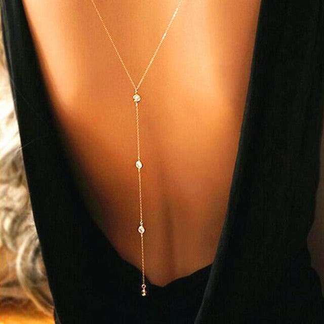 Collar con Colgante para la Espalda para Mujer