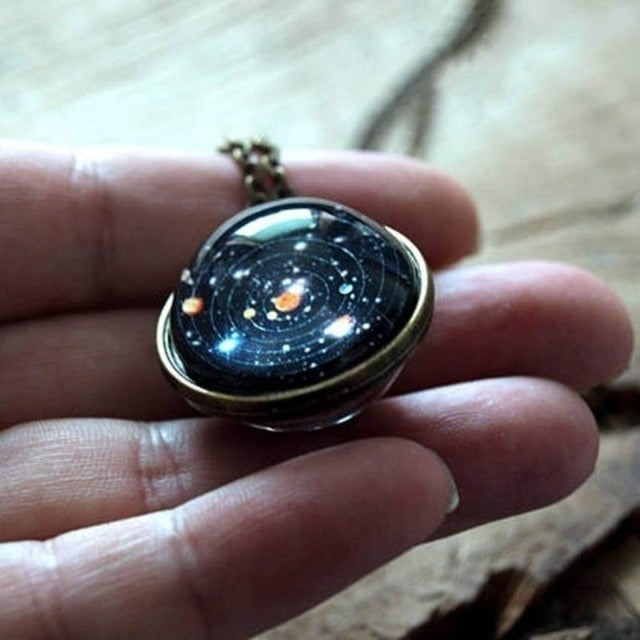 Collar Colgante Galaxia Nebulosa Universo en Vidrio
