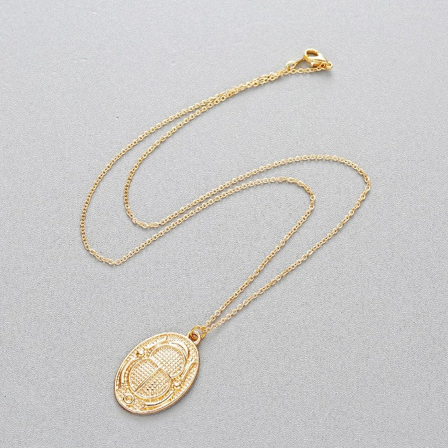 Collar Escarabajo Egipcio Oro