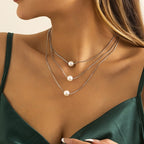 Collar Triple Vuelta Plata y Oro para Mujer