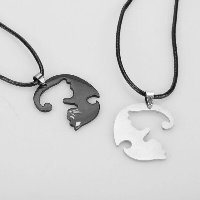 Collar Yin Yang Pareja Dos Partes Separables Desmontables