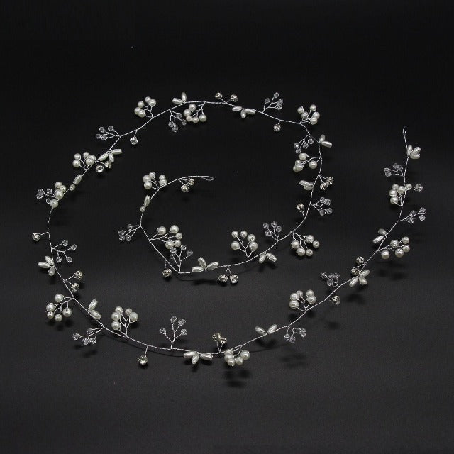 Decoración de cabello para boda para mujer plata