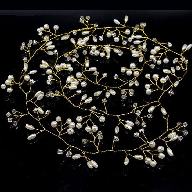 Decoración de cabello para boda para mujer oro