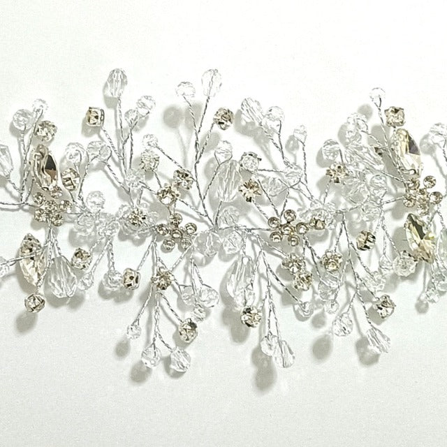 Diadema de Boda Diamantes y Flores