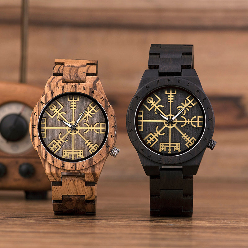 Reloj Vikingo Hombre Madera 