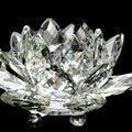 Adorno Fengshui en Cristal de Vidrio "Flor de cuarzo" - Sanación, Budismo, Meditación blanco