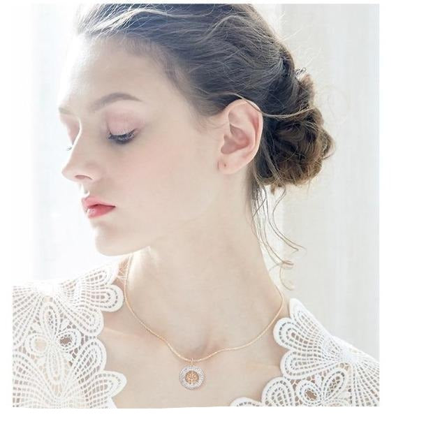 Colgante Árbol de la Vida Oro Rosa