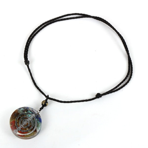 Colgante de Piedra Orgonita & Collar Hombre Mujer Protección Meditación 
