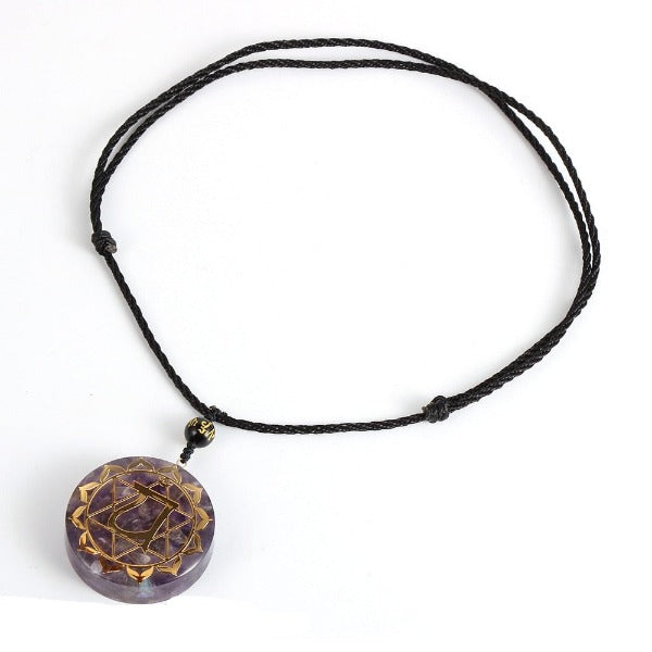 Colgante de Piedra Orgonita & Collar Hombre Mujer Protección Meditación 