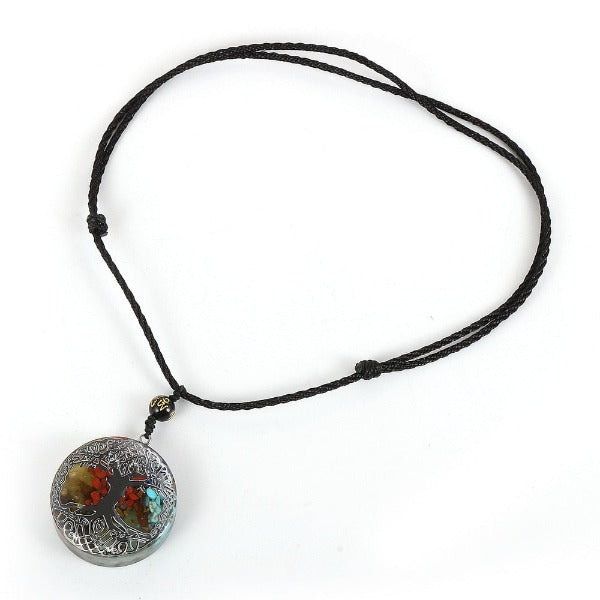 Colgante de Piedra Orgonita & Collar Hombre Mujer Protección Meditación 