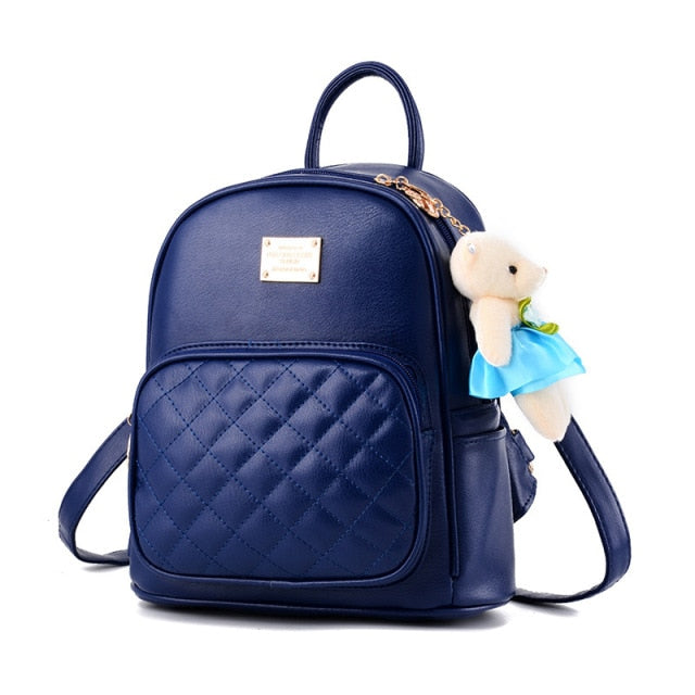 Bolso Pequeño De Cuero Para Mujer Azul