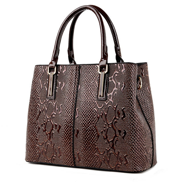 Bolso tote de cuero marrón
