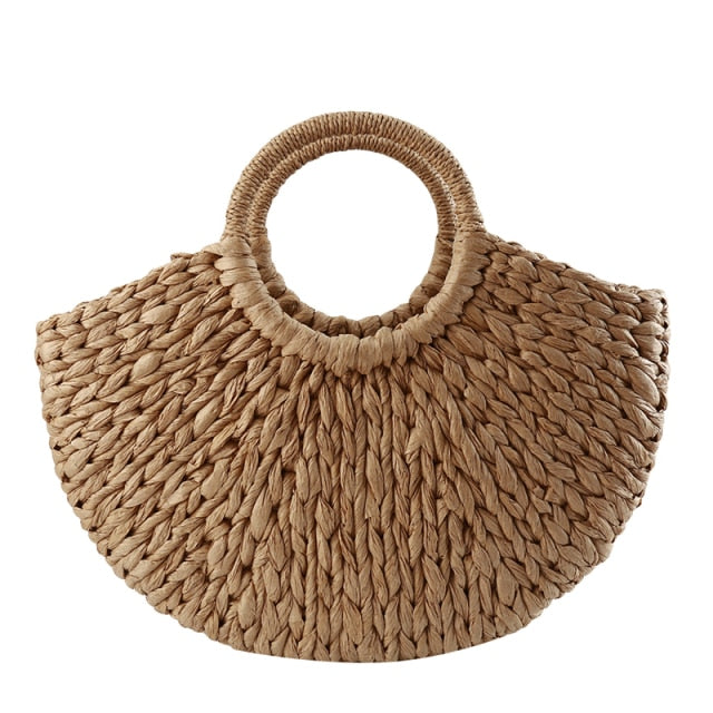 Bolso tote de mimbre