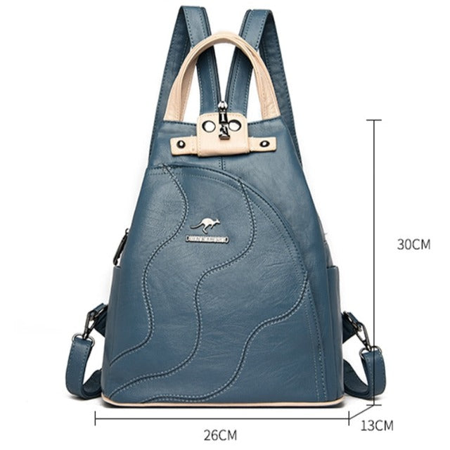 Bolso de Cuero Bandolera Mujer Negro 