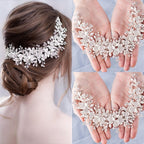Tiaras de Boda con Flores para Mujer plata