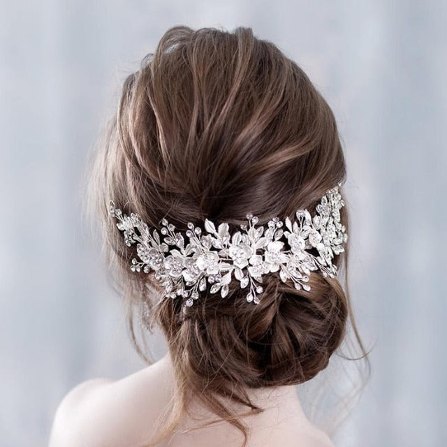 Tiaras de boda con flores para mujer 